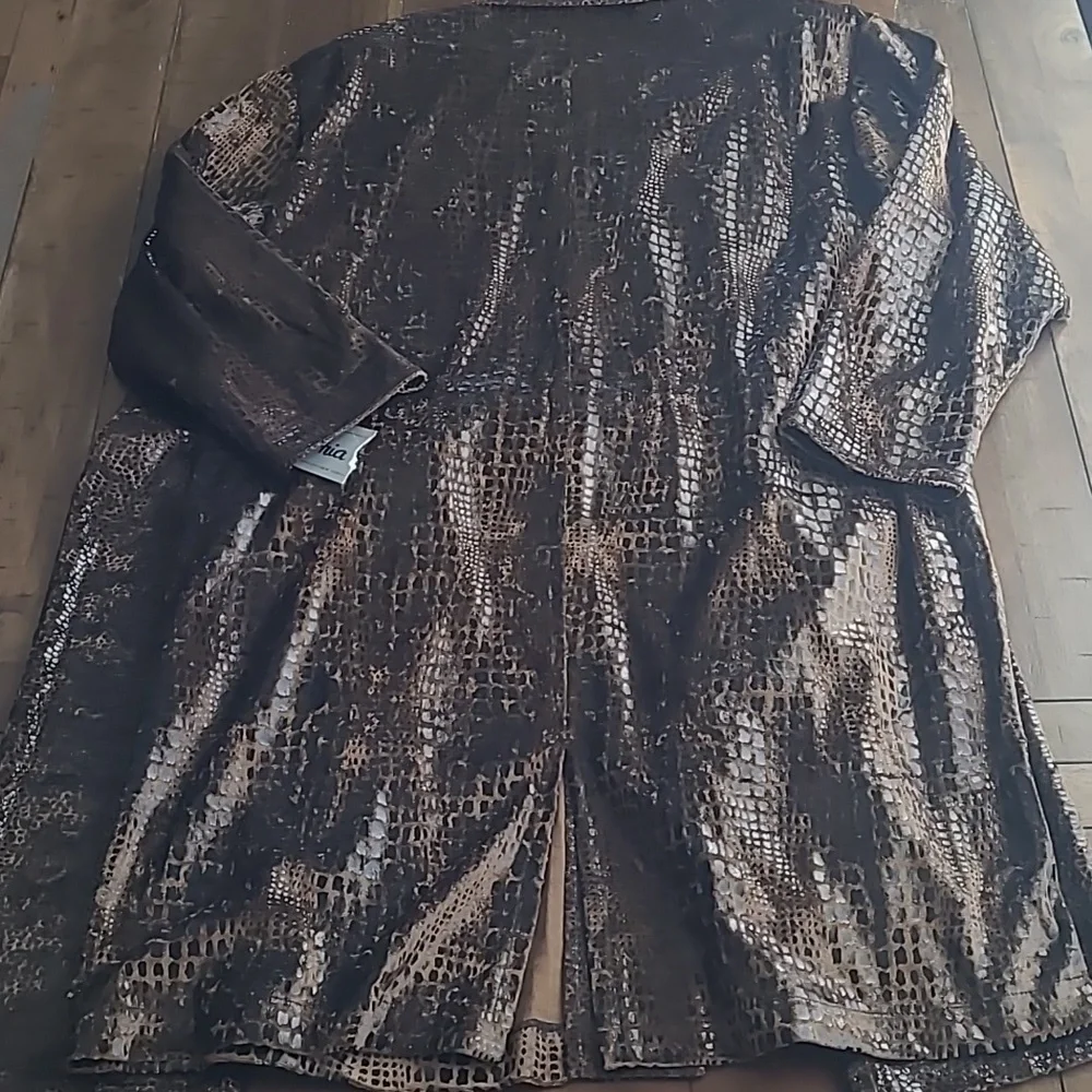 Sophia La Belle Vintage Faux Snakeskin Pant Suit Size M - Picture 8 of 9